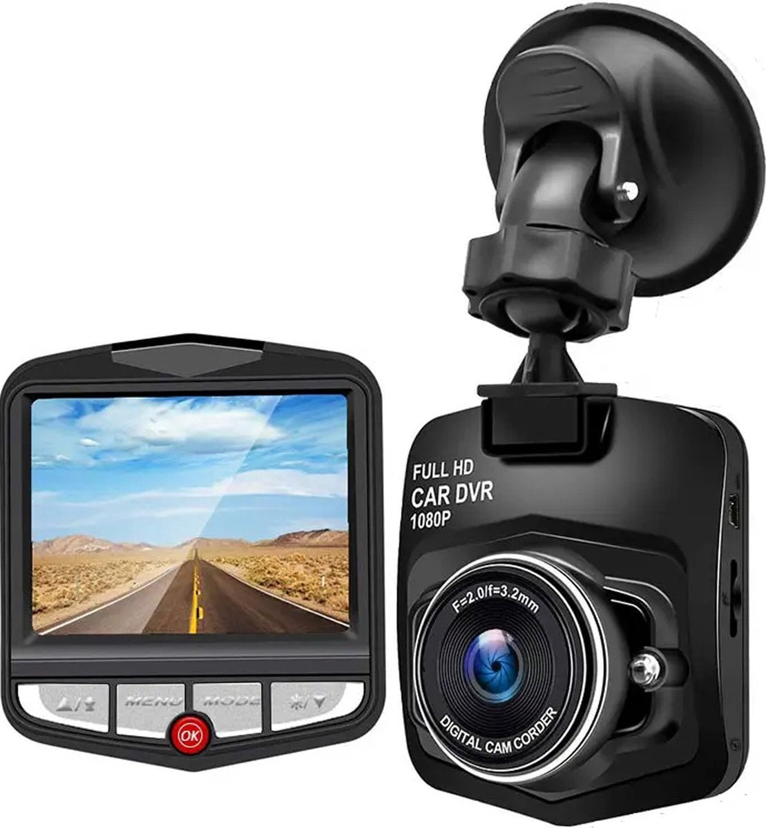Denver Dashcam - Dashcam pour voiture - Full HD - Caméra frontale - Enregistrement en boucle - Vision nocturne - CCT1230