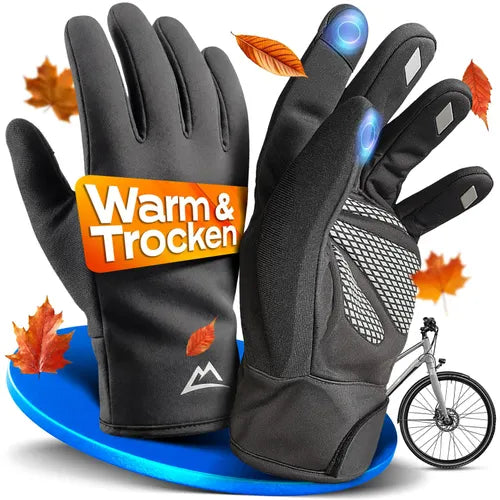 Nextcover® Gants de vélo d'hiver homme et femme avec ThermoShield 2.0 I Gants de vélo d'hiver unisexe dans les tailles S-XXL I Gants de vélo d'hiver chauds et imperméables thermo gants d'hiver imperméables