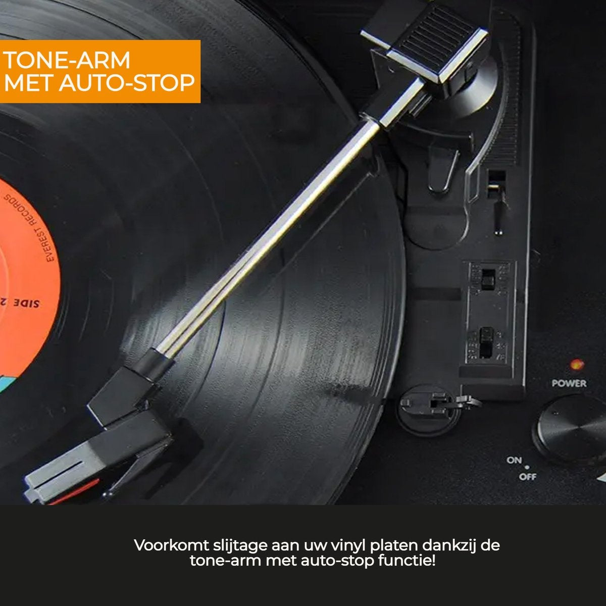 Denver Record Player - Haut-parleurs intégrés - Logiciel PC inclus - Auto-stop - Rétro - VPL120 - Bleu