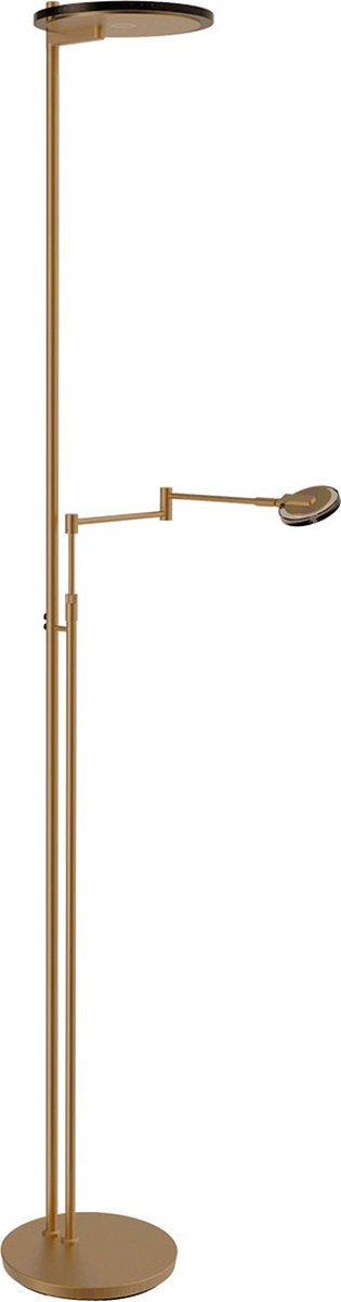 Steinhauer Turound Floor Lamp - Uplight dimmable & Reading Arm - Stylish Bronze - Metal Design