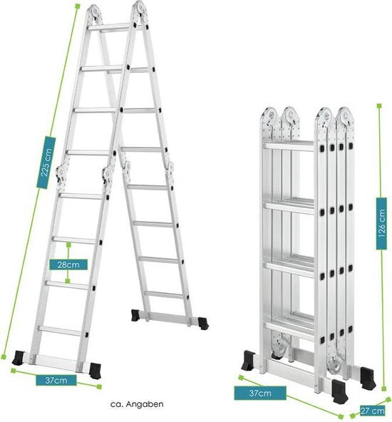 Échelle pliante multifonctionnelle 6 en 1 - 4.7M