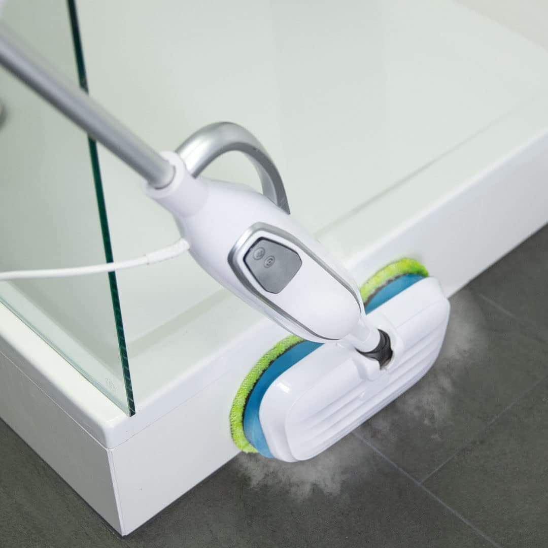 Nettoyeur vapeur et nettoyeur vapeur à main Livington Steam Twister 1 300 W - Blanc - Réservoir d'eau de 330 ml