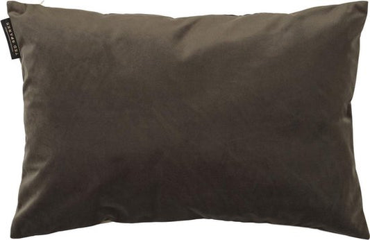 Ted Sparks - Coussin décoratif - Velours pur - Brun/Gris - 40x60 cm