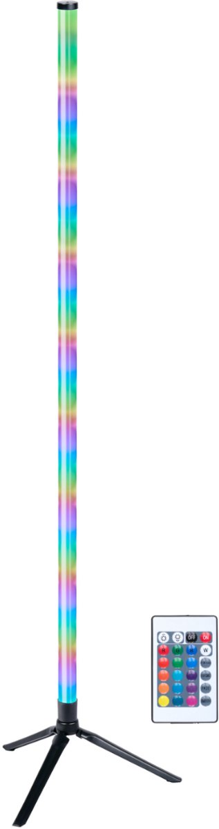 Grundig LED Floor Lamp 120 cm - Lampadaire RVB avec télécommande - alimenté par USB - Lampe d'ambiance pour le salon, la chambre et les jeux - 4 modes d'éclairage, 60 LED