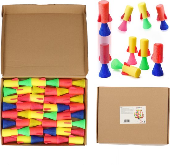 Partizzle 24x Fusées Sautantes - Jouets Fusées Spatiales Rebondissantes - Cadeaux à distribuer - Cadeaux Grabbelton - Pour les enfants et les jeunes enfants - Mousse