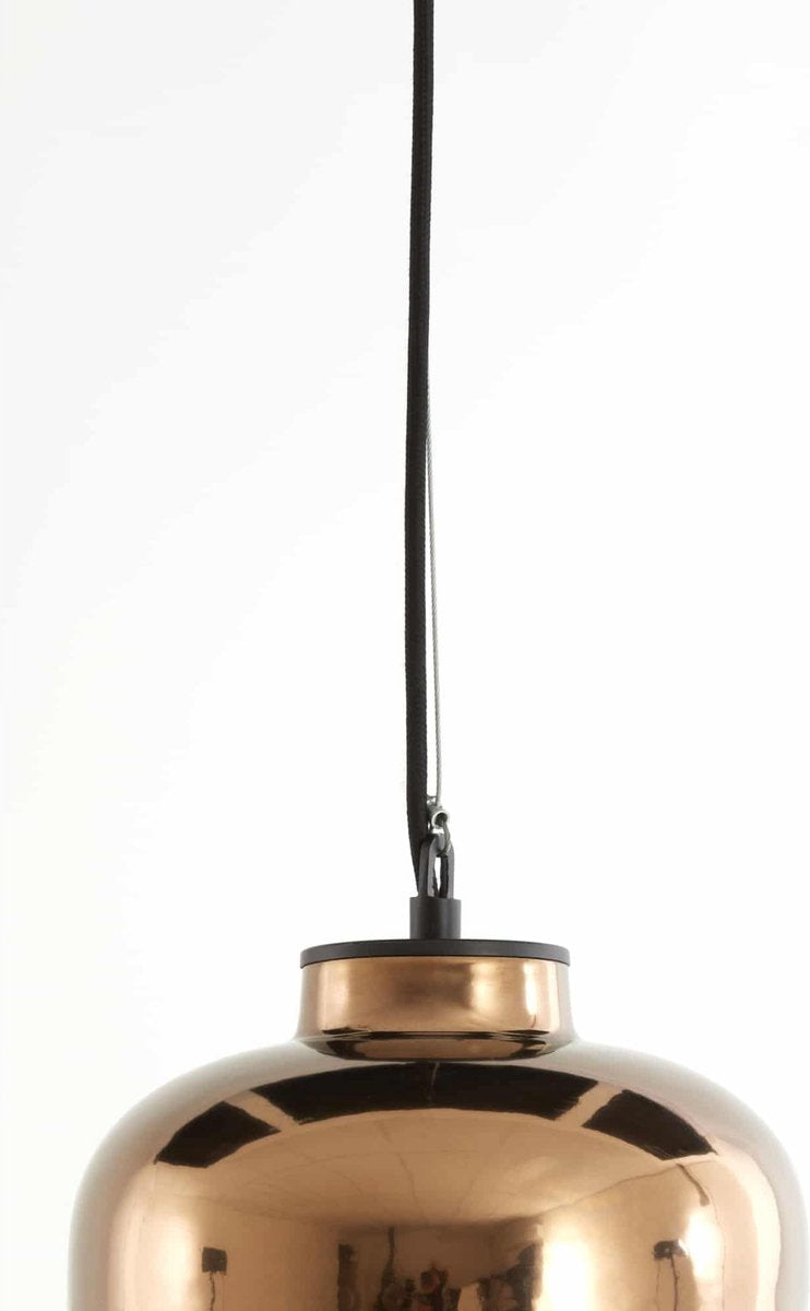 Light & Living Lampe pendante Dena - Ø22,5 cm - Céramique - E27 - Design moderne - Bronze
