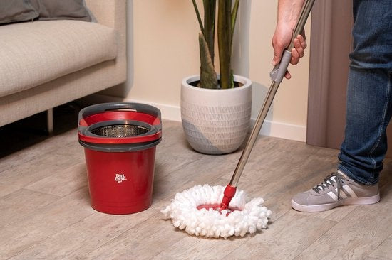 Dirt Devil Système de nettoyage avec essoreuse - 16 L - 17⌀ x 98 - 118 CM - Rouge