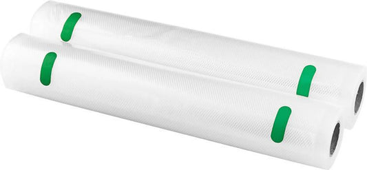 MediaShop Film sous vide, 2 rouleaux - Pour PowerXL Duo NutriSealer - 2 x 600 x 28 cm - Découpable sur mesure - Pour la conservation des aliments
