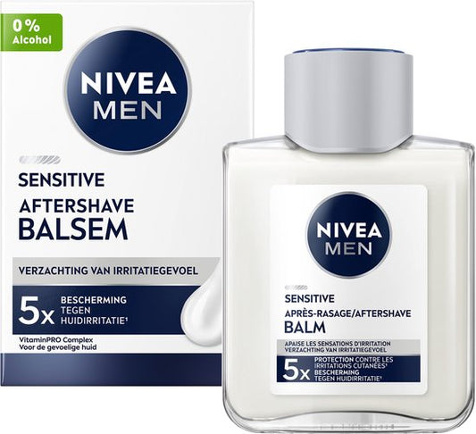 Baume après-rasage NIVEA MEN Sensitive - pour peaux sensibles - pénètre rapidement - sans alcool - 100 ml