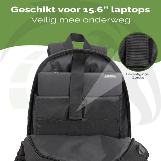 Travelhawk Backpack - 28L - 15.6 inch - Laptop Backpack - Backpacks - Sac à dos - Hommes & Femmes - Water Repellent - With USB Charging Port