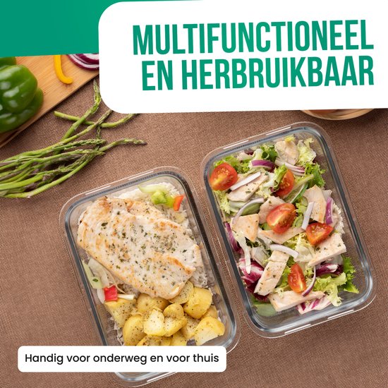 Avalo Récipients de conservation des aliments - Récipients de préparation des repas - Récipients de congélation en plastique - Avec couvercle - Ensemble de 30 pièces - Récipients pour micro-ondes sans BPA
