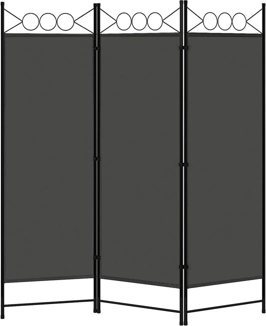 Bibliothèque Woltu avec 6 étagères et 4 crochets amovibles - Métal et bois noir - 40 x 30 x 187 cm