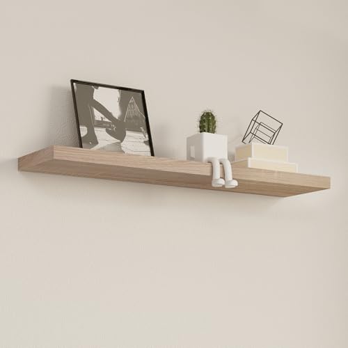 Étagère murale Eugad - Étagère suspendue robuste - Chêne - 50 cm