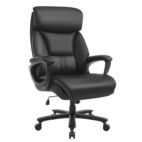 Woltu Ergonomic Office Chair with Adjustable Headrest and Castors Black (chaise de bureau ergonomique avec appui-tête réglable et roulettes)