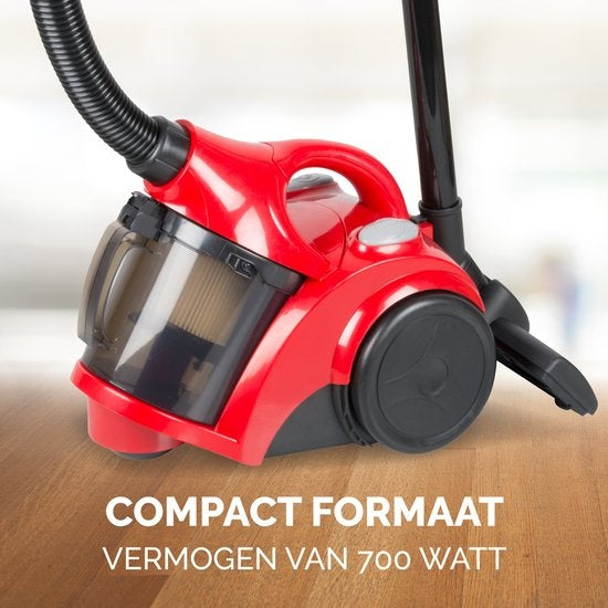 Dunlop Aspirateur sans sac - 700 Watts - Bac de récupération de 2 litres - Rouge/Noir