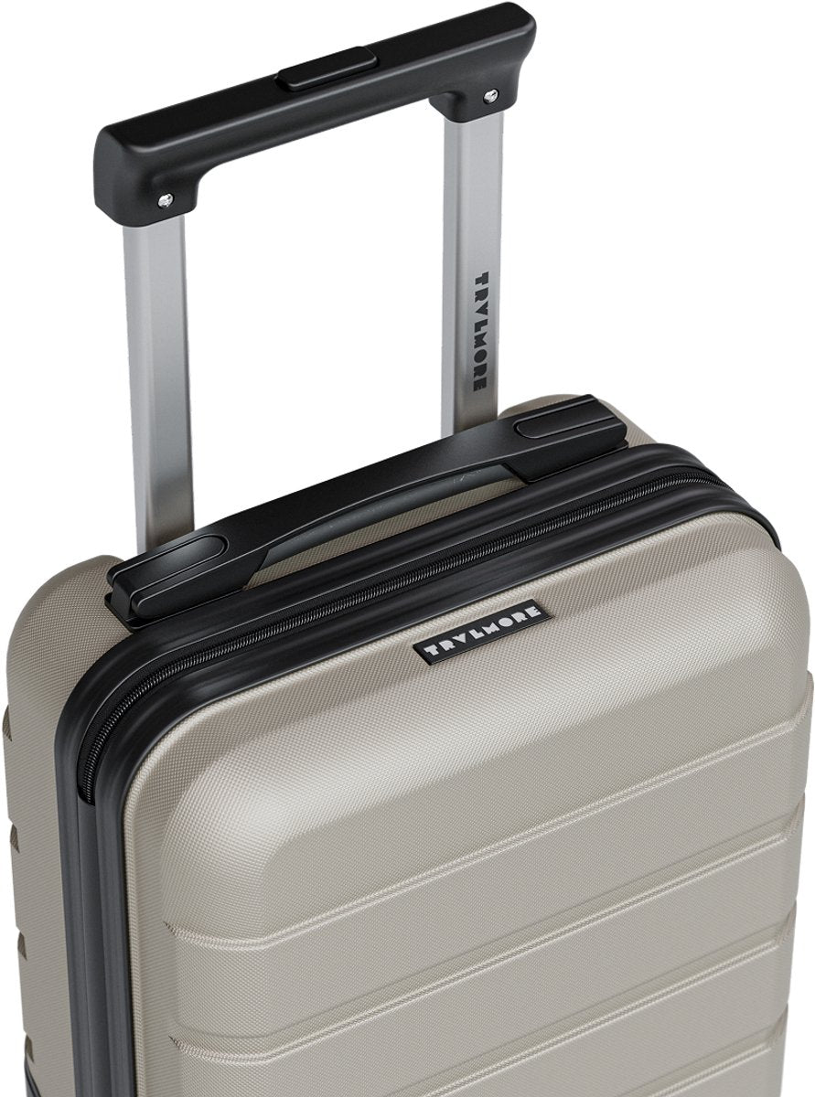 Valise cabine TRVLMORE 40 x 30 x 20 cm – 24 L – Se range sous le siège – Serrure TSA – 2 roulettes – Couleur champagne