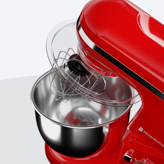 Robot de cuisine - KitchenBrothers -  5L - Mixeur de cuisine - 1200W - Rouge