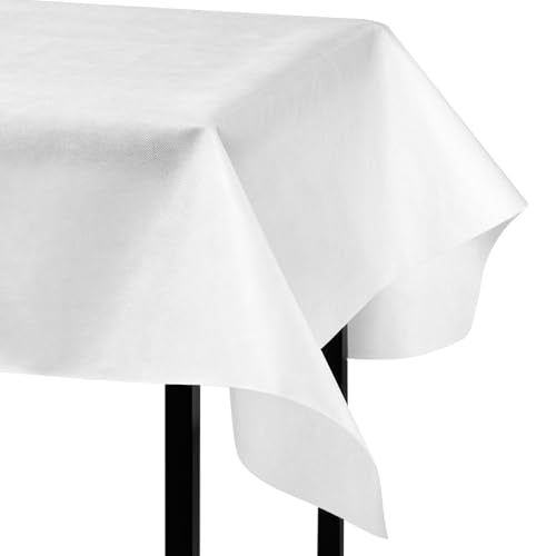 Rouleau de nappe jetable Woltu - Résistant à l'eau et aux taches - Blanc - 1,2 x 25 m