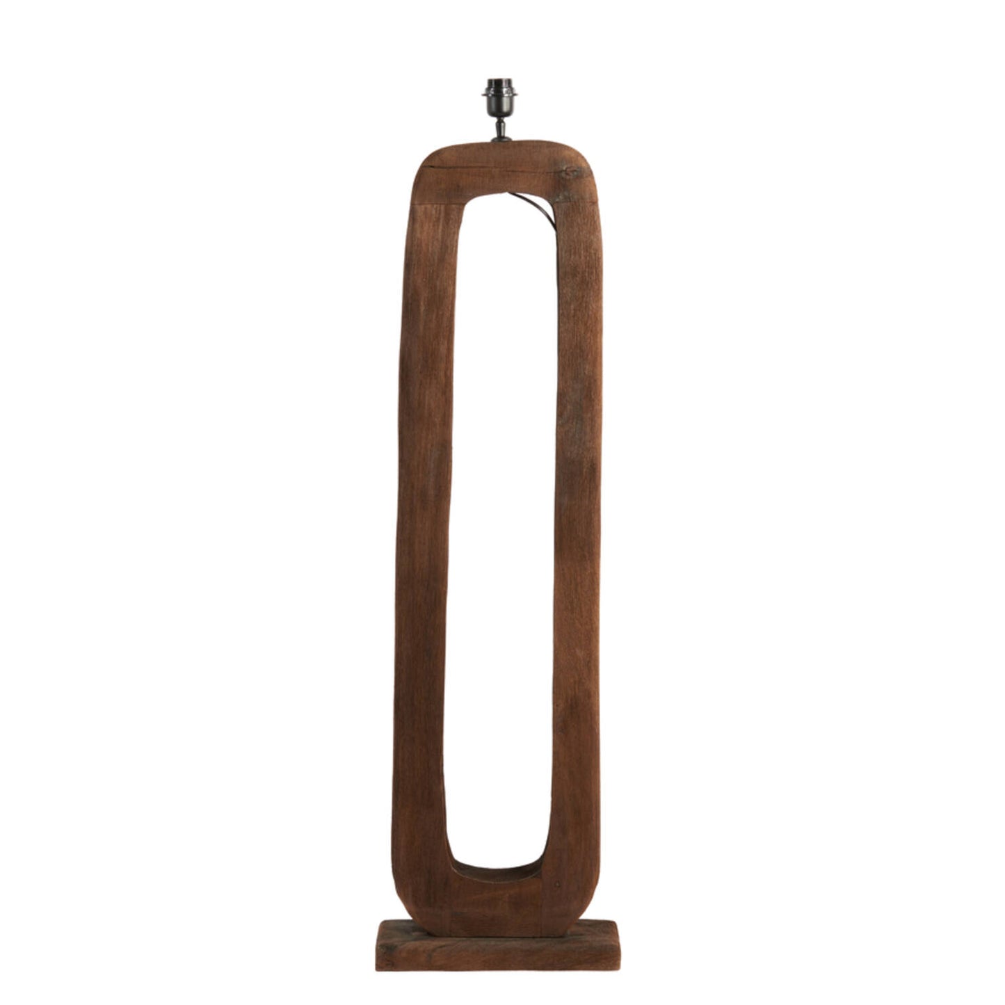 Lampe sur pied KelAfo - Bois - 38 x 12 x 125 cm - Brun chocolat
