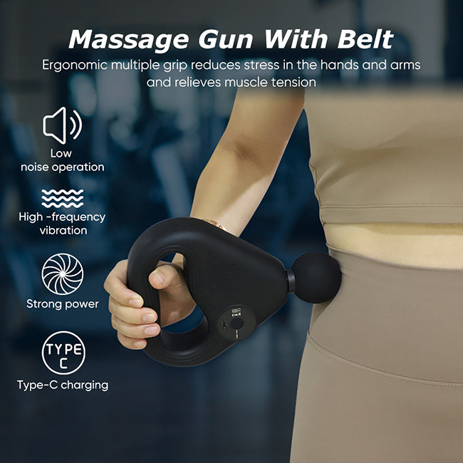 Pistolet de massage avec sangle - Gris, 0,5 kg, 25 cm x 7 cm x 5 cm