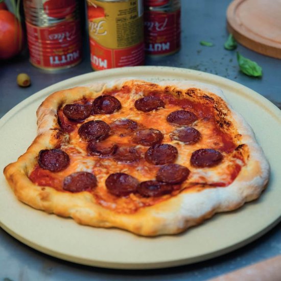 Boska Pizza Stone Deluxe L - pour four et BBQ - Pizza croustillante - Ø 35 cm - Accessoires BBQ