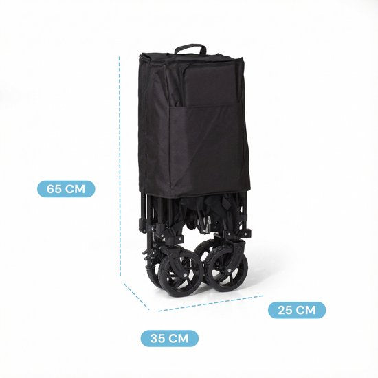 Chariot - Mr. Fold XXL - pliable - 400L - 300KG - roues tout-terrain - noir