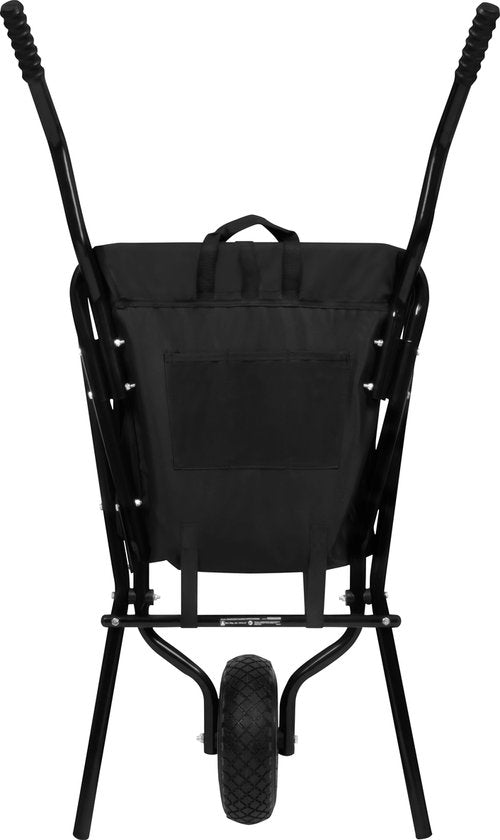 VONROC Brouette pliante - 50 litres - Capacité de charge 30 kg - Idéale pour l'élimination des déchets de jardin