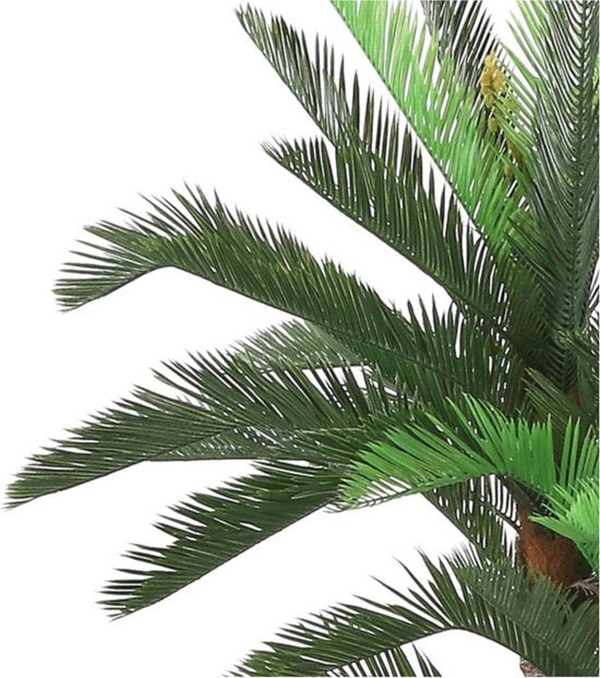 Grande plante artificielle « Cycas Palm » de Mica Decorations - verte - H 150 x P 95 cm - qualité supérieure