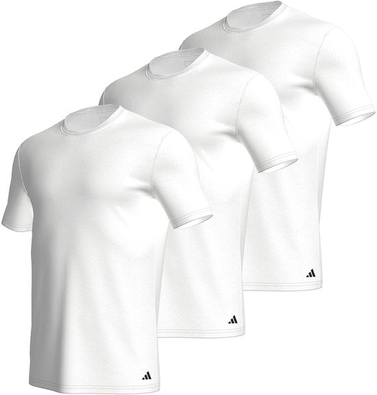 T-shirt à col rond adidas Sportswear, lot de 3 - Active Core Cotton - Sous-vêtements pour hommes - 3 x blanc