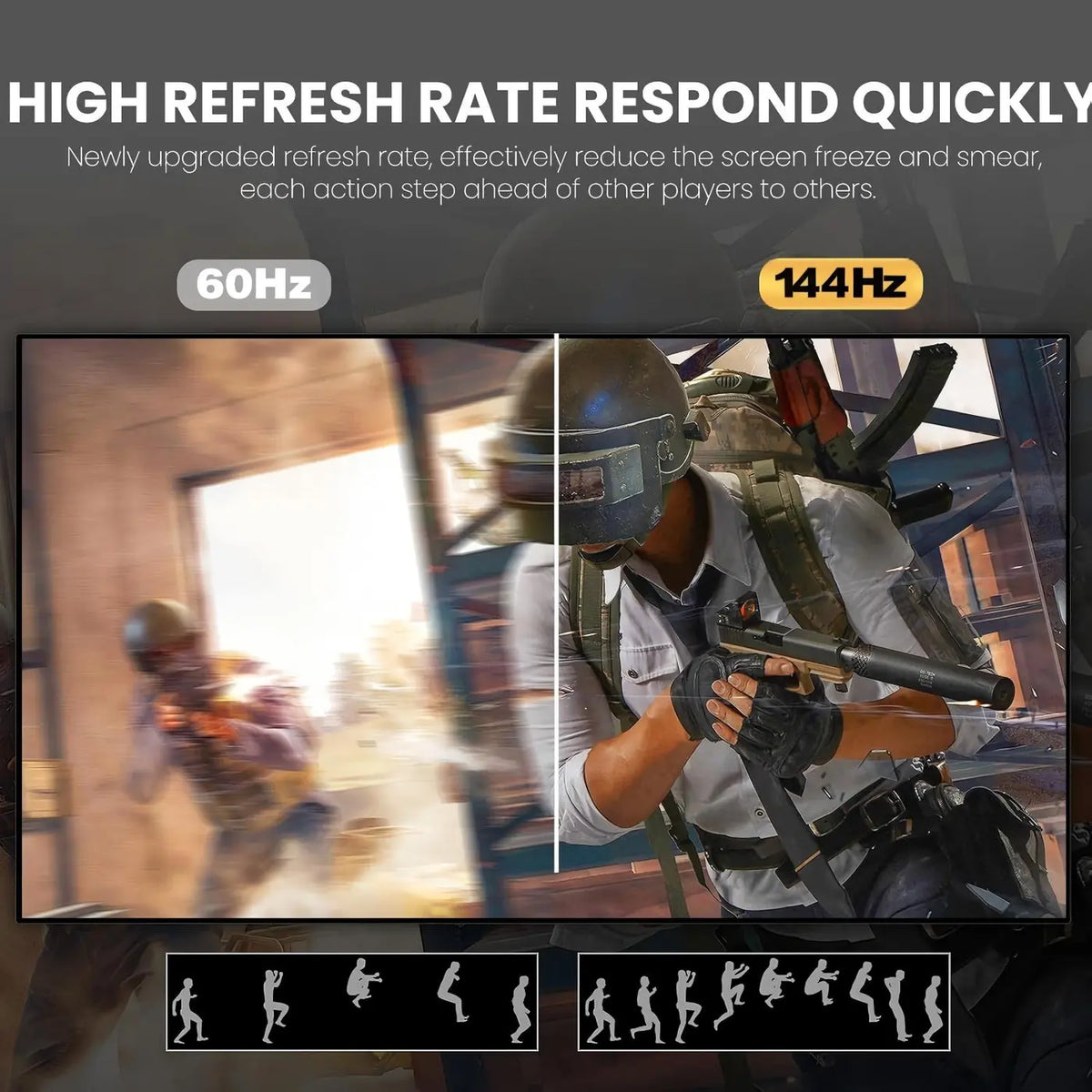 Écran de jeu incurvé Crua 27 pouces - 144 Hz FHD, dalle VA 1800R - AMD FreeSync - Noir