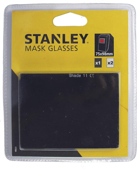 STANLEY 2000 E11 - Verre de sécurité pour masque de soudure - 75x98 mm - 2 pièces