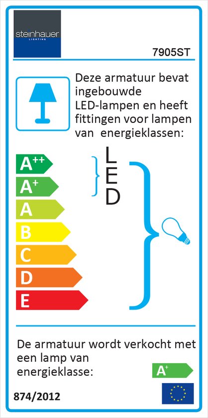 Spot Natasja 7905ST : spot rond en acier à 3 lampes avec ampoules GU10, orientable et à intensité variable avec lumière chaude, Steinhauer, design moderne