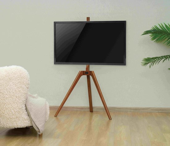Support TV chevalet de peintre studio de design - rotatif - jusqu'à 65 pouces