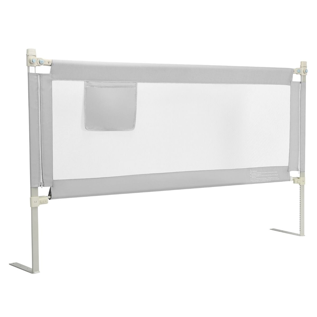 Coast Bed Rail Lockable 176.5 x 25 x 101.5 cm Grey - 24 hauteurs réglables et poche latérale