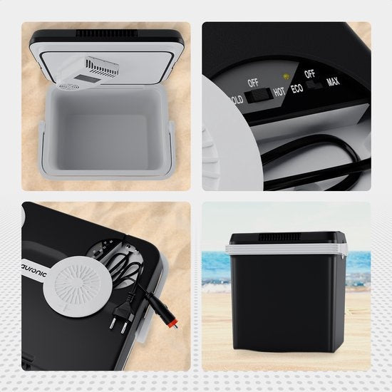 Auronic Electric Coolbox - Coolbox - 25L - 12V et 240V - Noir