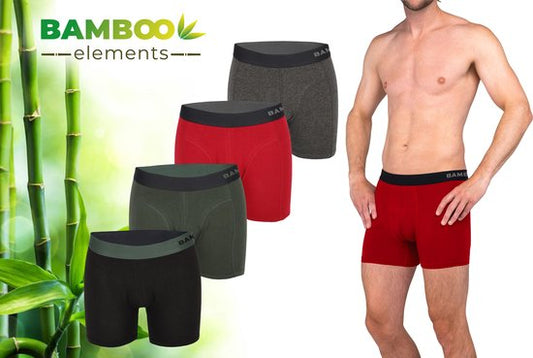 Bamboo Elements - Boxers pour homme - Bambou - Lot de 4 - Taille L