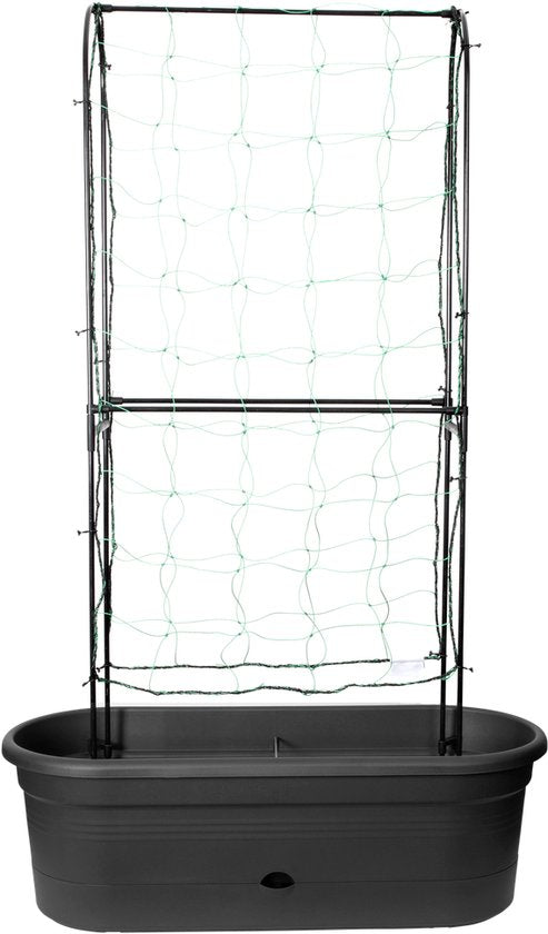 Elho Green Basics Veggie Wall 80 - Bac de culture - Jardinage vertical - Plastique 100 % recyclé - Ø 77,5 x H 26,0 cm - Living black