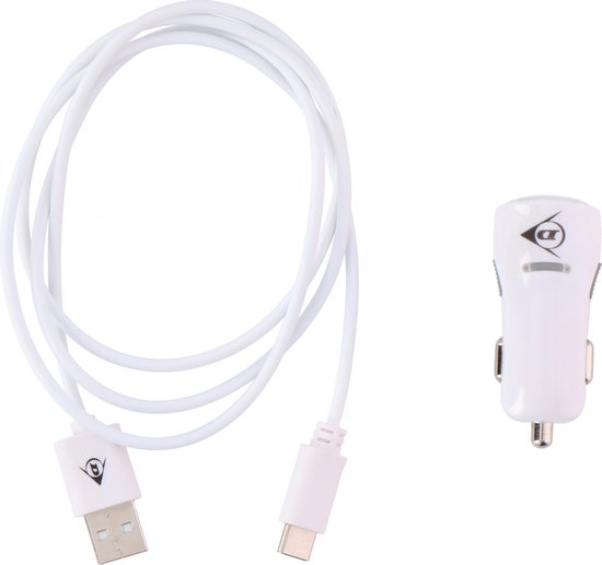 Chargeur de téléphone - Type C - 2 ports USB - 1 mètre - blanc