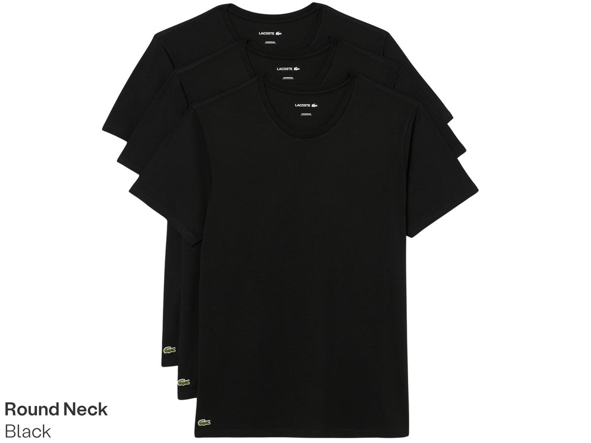 T-shirt Lacoste Basic - Lot de 3 - taille XXL - Blanc/Argent-Noir chinois