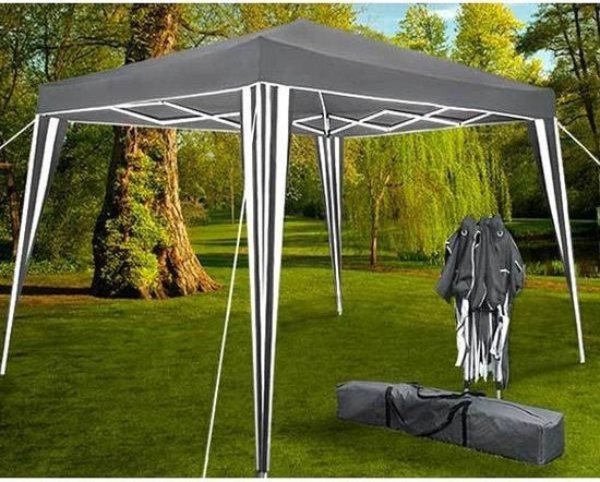 Partytent Easy Up - grijs/antraciet - 3 x 3 m