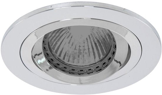Spot encastrable Pelite 7304CH en chrome brillant, Ø 10 cm - Style moderne, orientable, adapté à un usage intérieur - Steinhauer, métal, électronique, plastique
