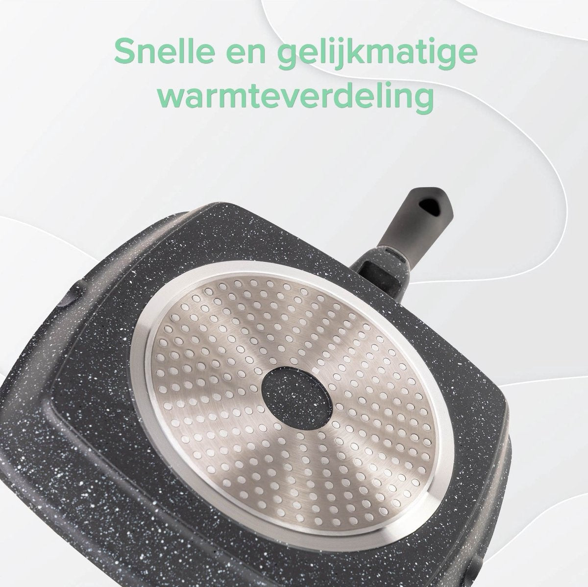 Coninx Grillpan Inductie 28cm - Steakpan Vleespan - Poêle à Grill avec Poignée Amovible - Sans PFAS - Convient à Toutes les Sources de Chaleur - Poêle, Induction - 28x28 CM - Fond Extra Épais - Cadeau de Fête des Pères