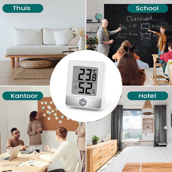 Ease Electronicz Hygromètre - Humidimètre - Station météo numérique - Humidimètre - Thermomètre d'intérieur - Pile incluse