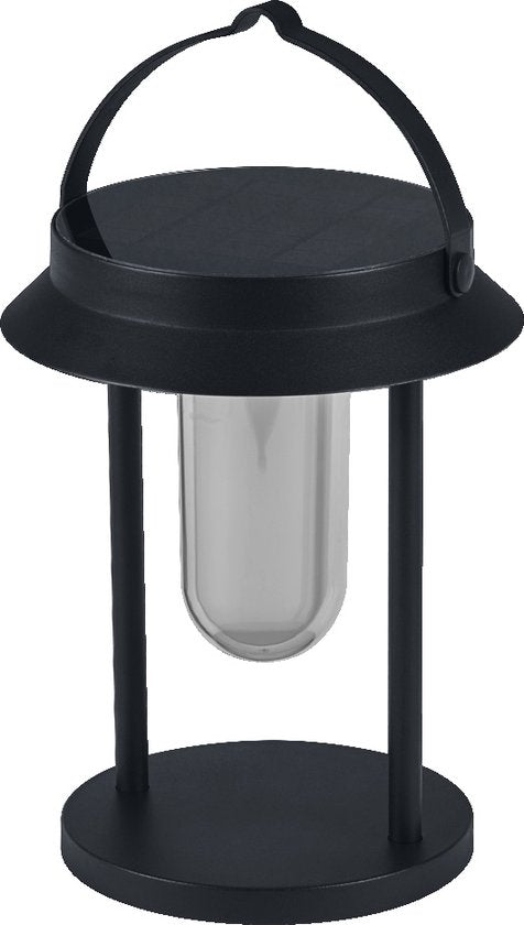 Lampe de table solaire Bluetooth LEDVANCE SMART+ Outdoor, avec lumière blanche (3000 K) + lumière colorée, autonome (sans alimentation électrique), jusqu'à 5 heures d'autonomie à 100 % de luminosité, rechargeable, indice de protection IP44, noire