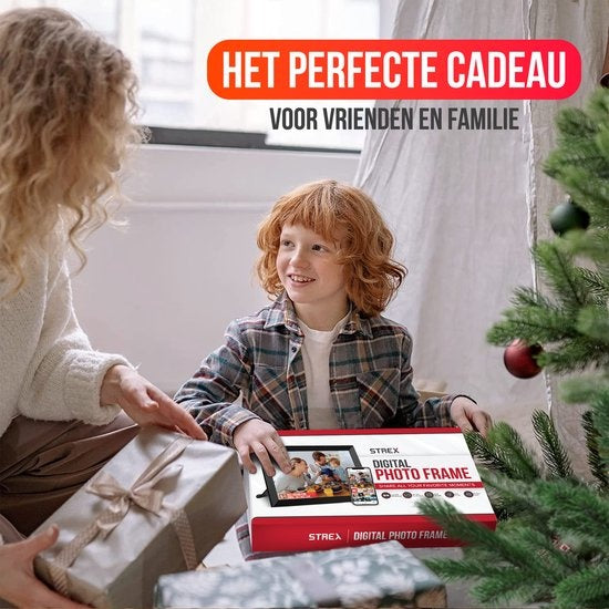 Cadre photo numérique - Strex - WiFi - Écran tactile de 10,1 pouces - Logiciel Frameo via App