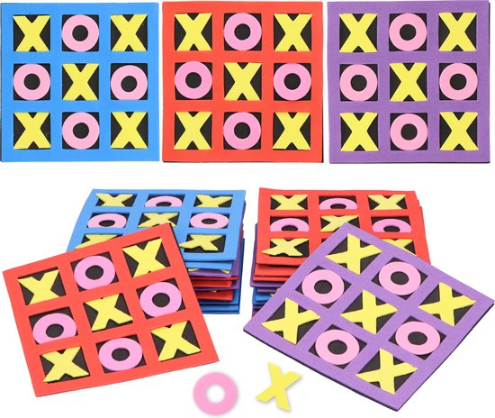Partizzle 24x Mini jeu de beurre, fromage et oeufs - Cadeaux de fête - Jeux de Tic Tac Toe - Petits jouets éducatifs - Friandises pour enfants - Mousse