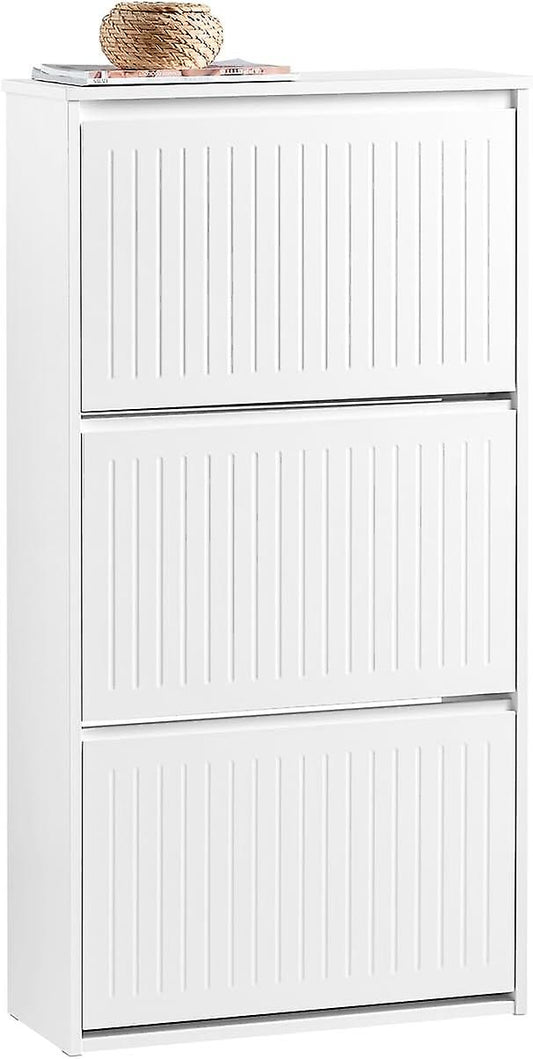SoBuy Meuble à chaussures - FSR165-H-W - MDF - Max. 26kg. - 61x26x120cm - Blanc
