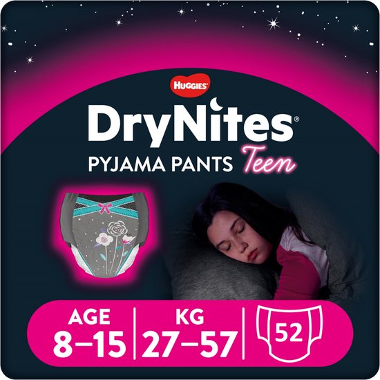 Culottes de protection Drynites - filles - 8 à 15 ans - 13 pièces