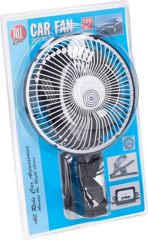 All Ride Autoventilator - 12 Volt - met Clip - Oscillerend