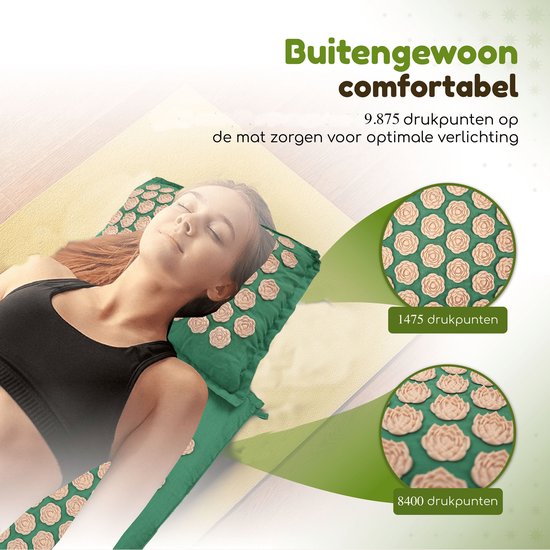 Amati Blue Lotus Spijkermat - Incl. Kussen en Accessoires - Grijs